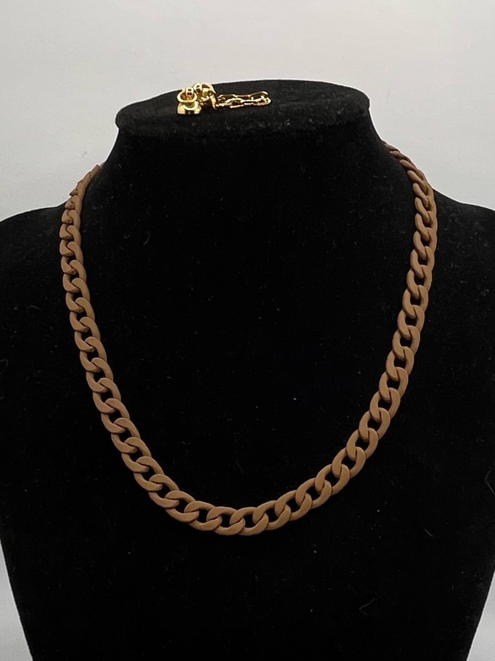 Matte Mocha Cuban Link Necklace for Women
